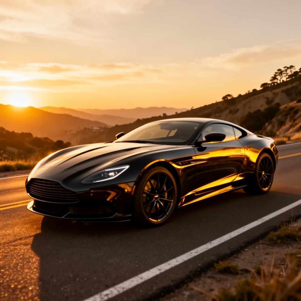 A luxury car parked at sunset — the freedom your credit unlocks